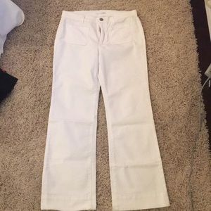 White wide leg trouser jean